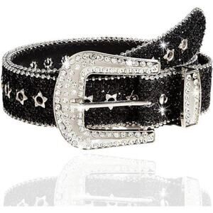 Black Cowgirl Belts Black Rhinestone Belt Western Belts for Women